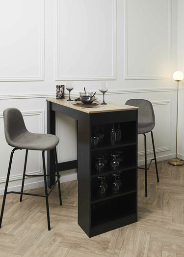 Chaises de bar assise velours, clair 1J Gris