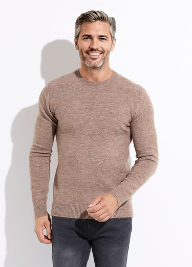 Pull col rond fine jauge, coupe ajustée Camel