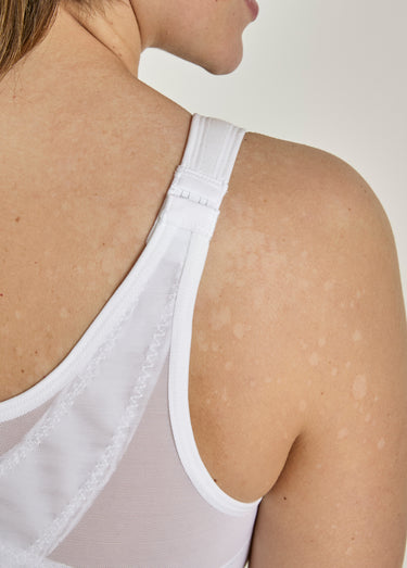 Soutien-gorge sans armatures ouvert devant Blanc