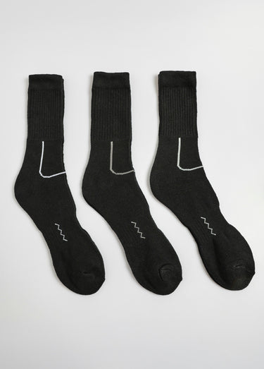 Lot de 3 Chaussettes bicolores bouclettes Noir