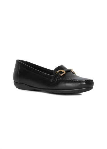 Mocassins patte fantaisie et bout carré Noir