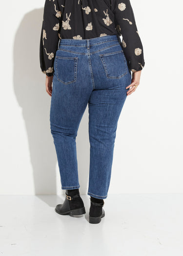 Jean mom en denim, spécial GRANDE TAILLE Denim Moyen