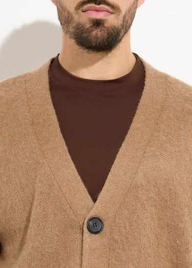 Gilet chaud en maille avec de la laine Camel
