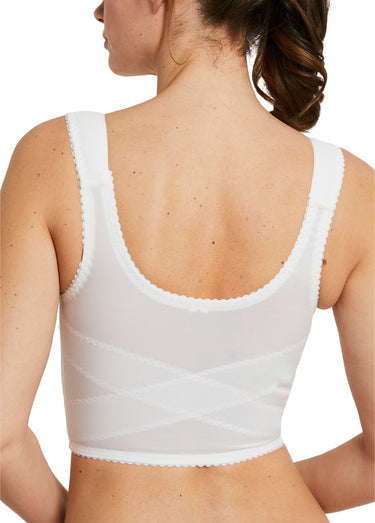 Bustier sans armatures zippé devant Blanc