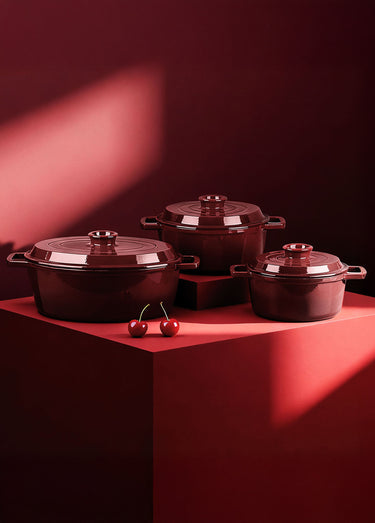 Cocotte fonte ronde 20cm, Masseiron 1M Bordeaux