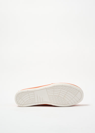 Mocassin bicolore en cuir esprit bateau Orange