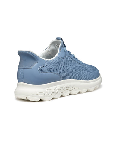 Baskets en mesh avec semelle compensée Bleu