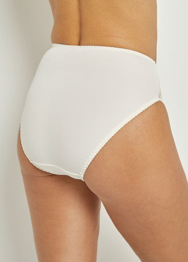 Culotte haute avec dentelle Ivoire