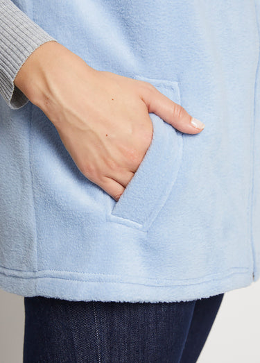 Blouson zippé sans manches polaire Bleu Ciel