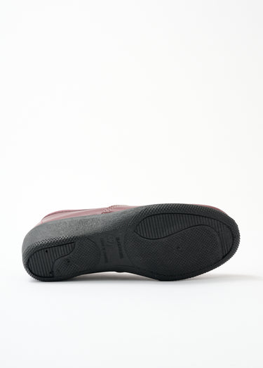 Mocassins cuir largeur confort élastiqués Bordeaux