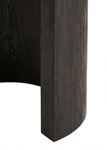 Console en bois pieds demi cercle, foncé Marron Fonce