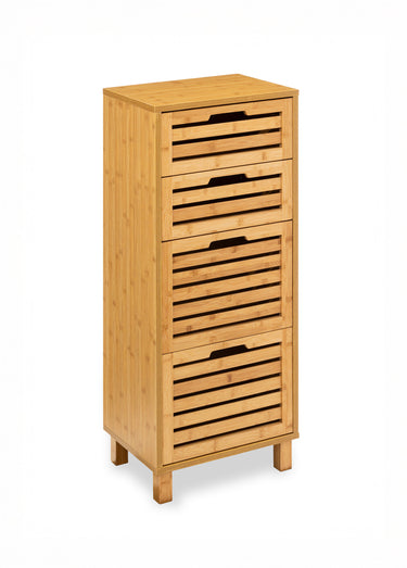Meuble en bambou avec 4 tiroirs claustra Bambou
