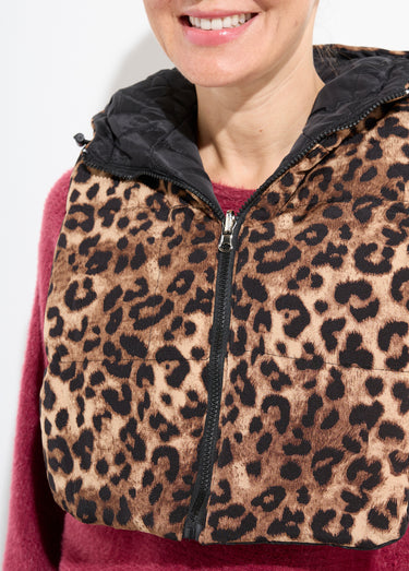 Plastron zippé matelassé à capuche