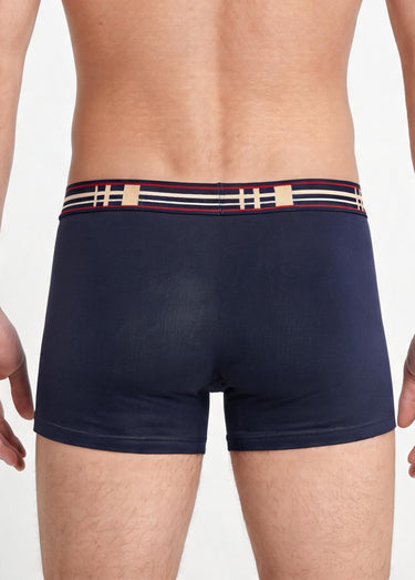 Boxer fermé coton stretch - lot de 2 Marine Lot2