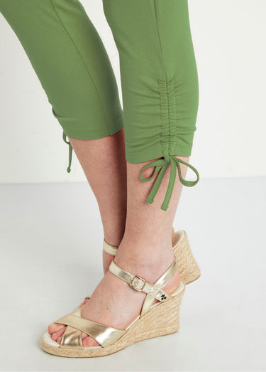 Legging court ceinture élastiqué Uni Tilleul