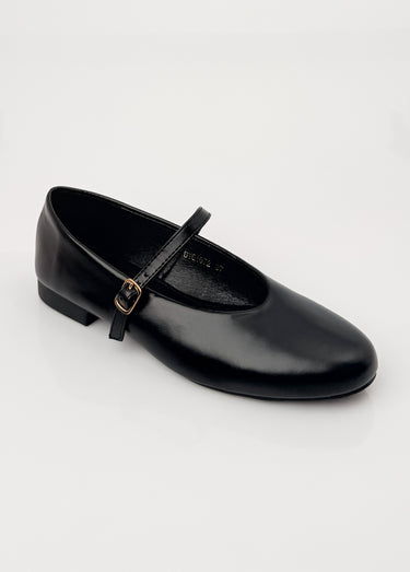 Ballerines style babies, simili cuir Noir