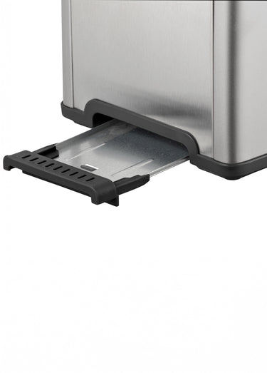 Grille pain inox 2 fentes extra larges Noir/Gris
