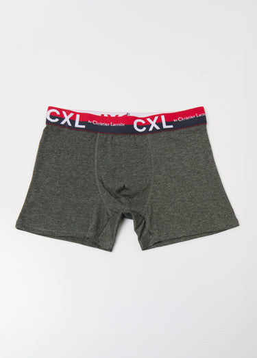 Boxer uni avec coton, ceinture logo Gris Fonce