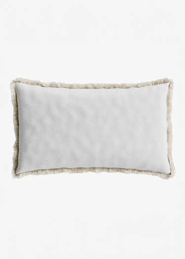 Coussin ethnique décoratif à franges Feuillage Bleu
