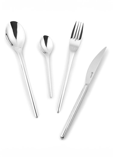 Ménagère 24 pièces inox brillant Jonquille Gris