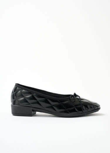 Ballerines vegan largeur standard Vernis Noir