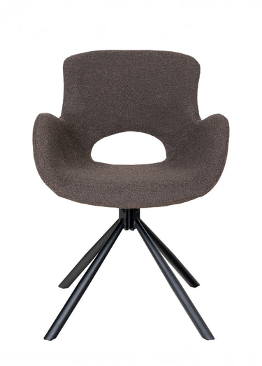 Fauteuils en bouclette, assise pivotante Champignon