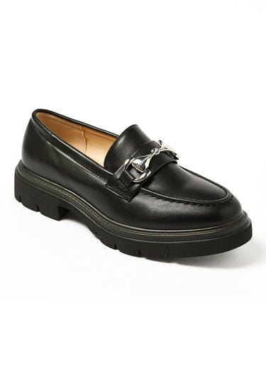 Mocassins à semelle crantée mors métal Noir