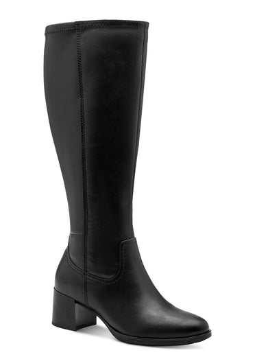 Bottes hautes à talon large Noir