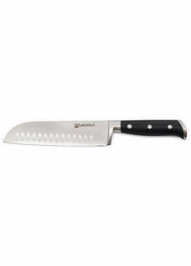 Couteau santoku acier 32cm Classique Noir