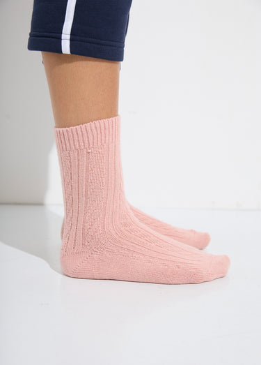 Chaussettes avec laine et cachemire Rose