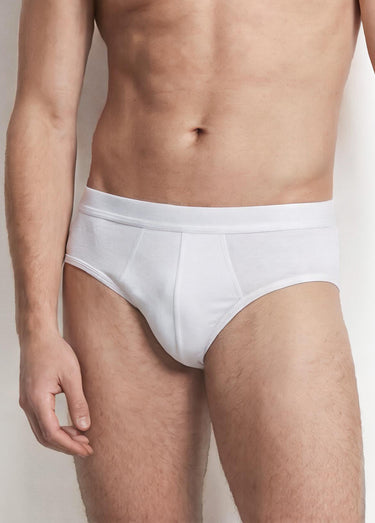 Slip ouvert taille haute, lot de 2 Blanc