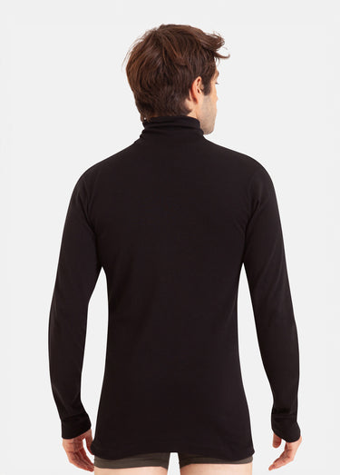 T-shirt homme à col roulé Noir