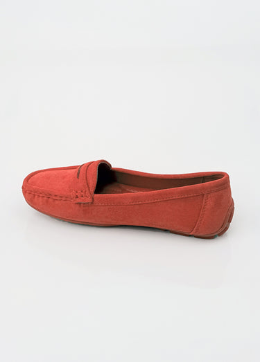 Mocassins essentiels, simili cuir suédé Rouge