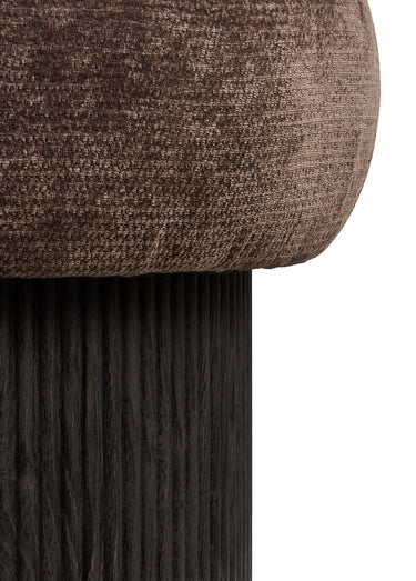 Pouf de rangement bimatière CHRISTCHURCH Brun Fonce