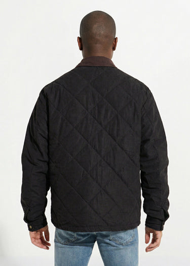Veste matelassée en velours fine cotes Noir