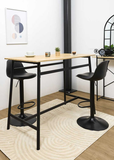 Table mange debout style industriel LOKA Marron/Noir