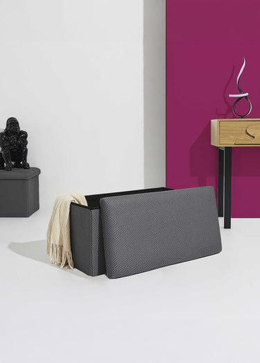 Banc coffre pliable design en mesh ATOME Gris