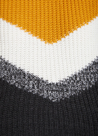 Pull en maille perlée multicolore Gris/Miel