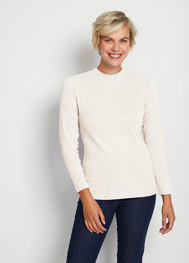 Sous-pull long souple maille douce Uni naturel