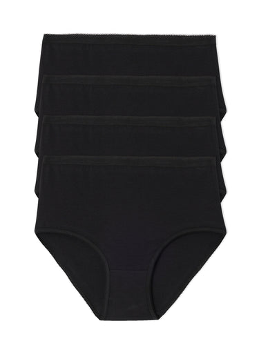 Culotte taille haute bi-extensible - lot de 4 Noir Lot4