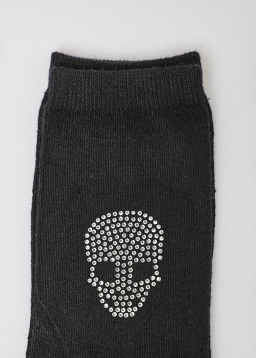 Lot de 3 Chaussettes dont motifs strass Noir/Leopard