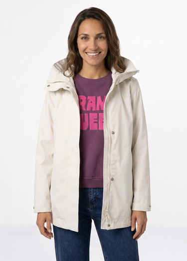 Veste coupe vent imperméable col montant Beige