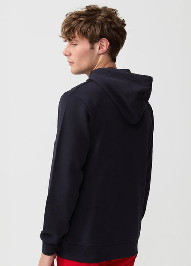 Sweat shirt à capuche, logo bouclette Bleu Marine