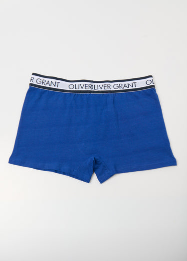 Boxer uni ceinture logo Bleu