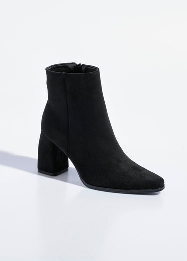 Boots suédine bout pointu et talon mode Noir