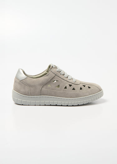 Derbies à lacets cuir largeur confort perforées Gris