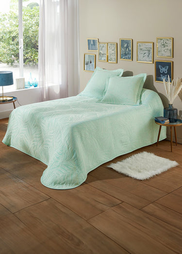 Couvre-lit style boutis Aqua