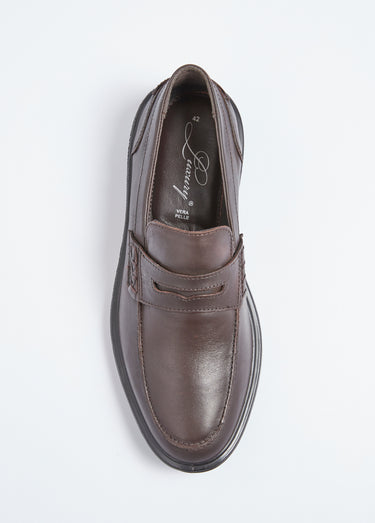 Mocassins cuir avec semelle antidérapante Marron