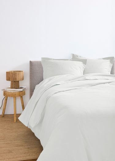 Drap plat polycoton uni Blanc