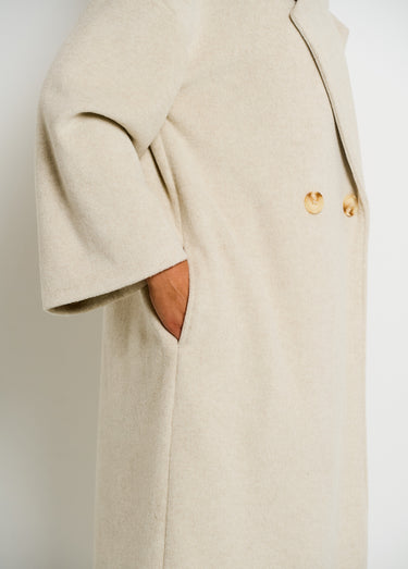 Manteau chaud avec manches évasées Naturel